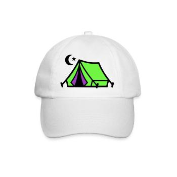 Camping Tent Moon Graphic - Casquette classique - blanc/blanc - Devant