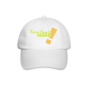 Spruch Alexa - Baseballkappe - Weiß/Weiß - Vorne