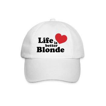 Blonde Life - Baseballkappe - Weiß/Weiß - Vorne