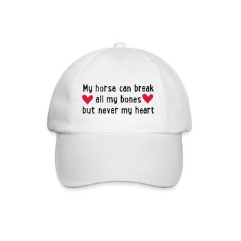 horse - Baseball Cap - white/white - Front