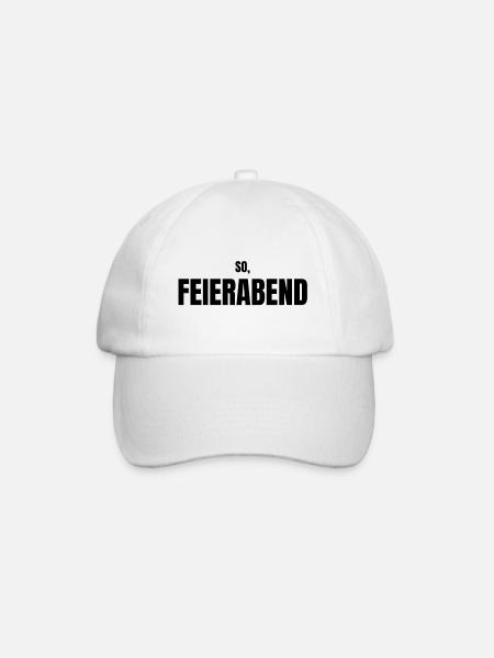 So Feierabend lustiger Spruch Wochenende Humor Fun - Baseballkappe - Weiß/Weiß