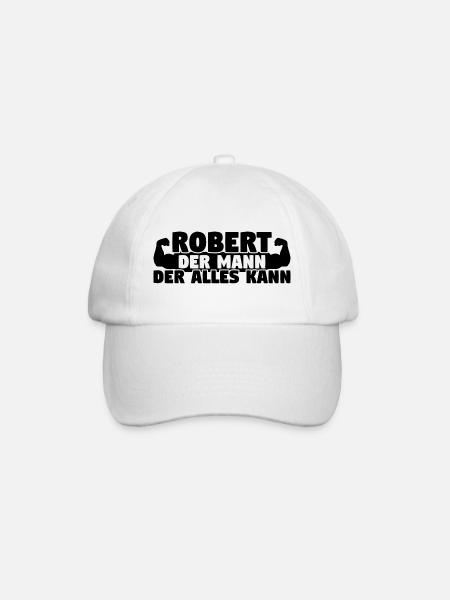 Der Mann Der Alles kann Robert - Baseballkappe - Weiß/Weiß