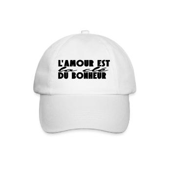 L'amour est la clé du bonheur. - Casquette classique - blanc/blanc - Devant