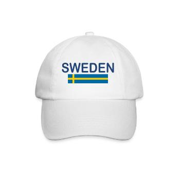 Schweden flagge - Baseballkappe - Weiß/Weiß - Vorne