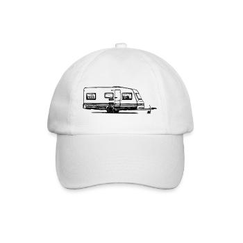 Caravan Camper Camping black - Baseball Cap - white/white - Front