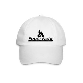 Feuerwehr - Retten, Löschen, Bergen, Schützen - Baseballkappe - Weiß/Weiß - Vorne