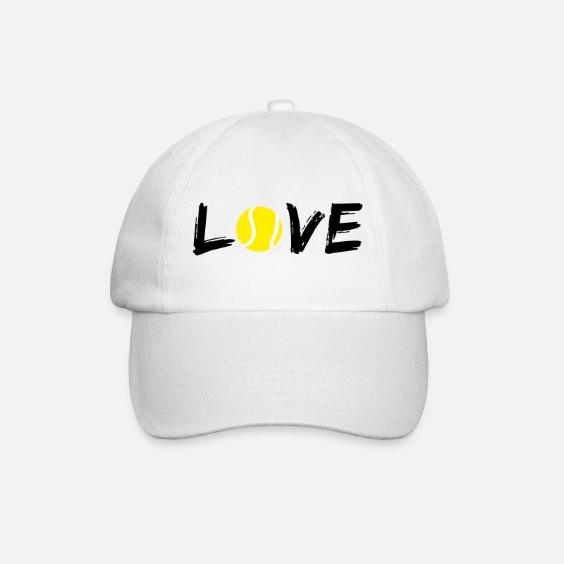 Love Tennis - Baseballkappe - Weiß/Weiß