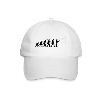 Evolution Angler Fische angeln - Baseballkappe - Weiß/Weiß - Vorne