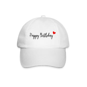 ANNIVERSAIRE. HAPPY BIRTHDAY. JOYEUX ANNIVERSAIRE. - Casquette classique - blanc/blanc - Devant