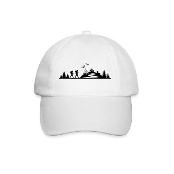 RANDONNEURS MONTAGNE Cabanes forêt - Casquette classique - blanc/blanc - Devant