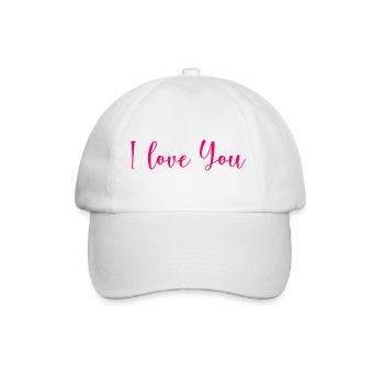 VALENTINE'S DAY. Bachelorette party. I LOVE YOU. I LOVE YOU. LOVE - Baseball Cap - white/white - Front
