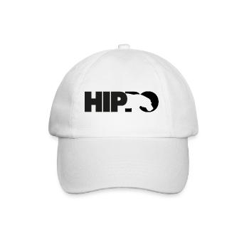 HIppo Nilpferd Silhouette - Baseballkappe - Weiß/Weiß - Vorne