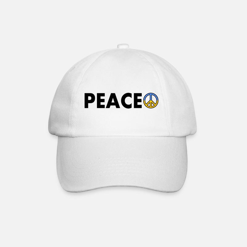 Peace - Baseballkappe - Weiß/Weiß