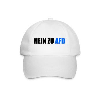 No to afd - Baseball Cap - white/white - Front