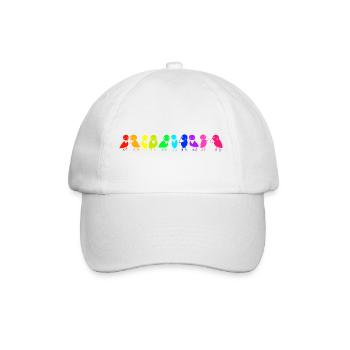 rangée colorée de corbeaux d’oiseaux - Casquette classique - blanc/blanc - Devant