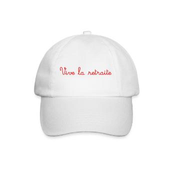 RETRAITE. RETRAITE. RETRAITEE. SENIOR. MAMIE. PAPY - Casquette classique - blanc/blanc - Devant