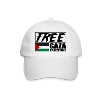Free Gaza, Free Palestine, Save Gaza, Palestine - Baseball Cap - white/white - Front