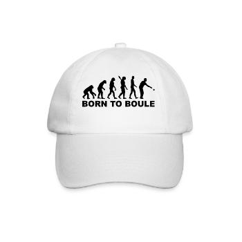 Cadeau Pétanque Humour Evolution Bouliste - Casquette classique - blanc/blanc - Devant