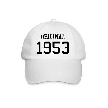 Original 1953 - 70 ans, cadeau de 70e anniversaire - Casquette classique - blanc/blanc - Devant