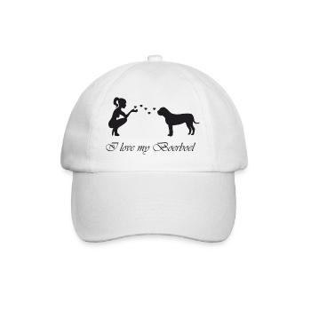 Boerboel mit Frau - Baseballkappe - Weiß/Weiß - Vorne