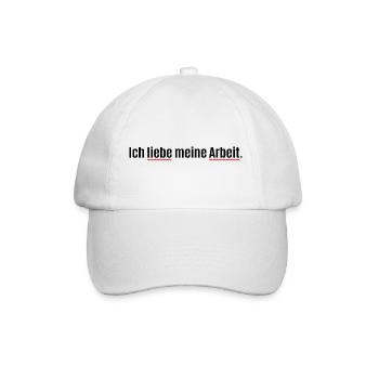 Ich liebe meine Arbeit - Fehler - Autokorrektur - Baseballkappe - Weiß/Weiß - Vorne