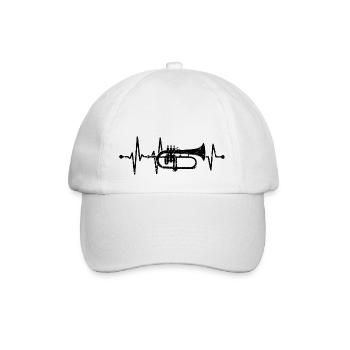 Flugelhorn Heartbeat Orchestra Musiciens Musique de cuivres - Casquette classique - blanc/blanc - Devant