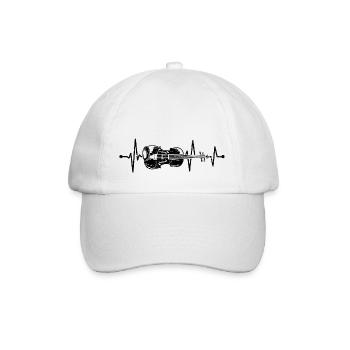 Violin Heartbeat Violin Violinist Violin Player - Baseball Cap - white/white - Front