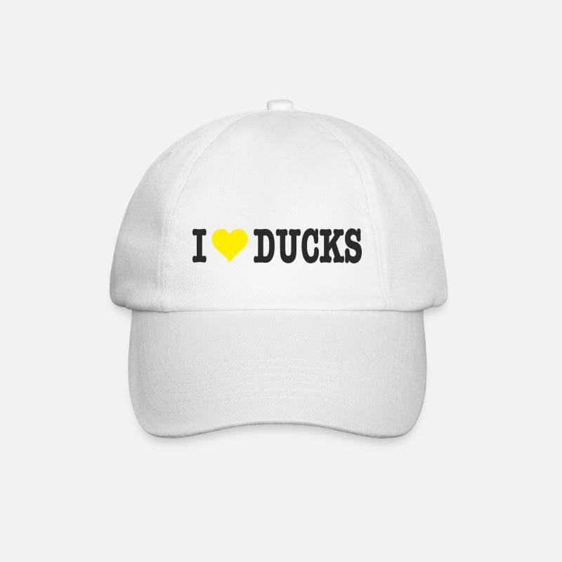 I Love Ducks - Baseball Cap - white/white