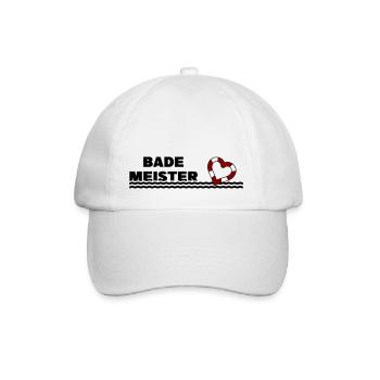 Bademeister Herz - Baseballkappe - Weiß/Weiß - Vorne