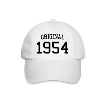 Original 1954 70. Geburtstag Männer Frauen 70 Jahre alt - Baseballkappe - Weiß/Weiß - Vorne