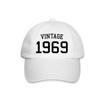 Vintage 1969 55e anniversaire hommes femmes 55 ans - Casquette classique - blanc/blanc - Devant