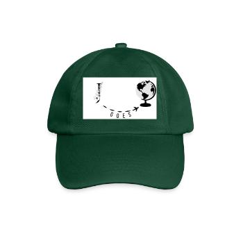 « J » Nom personnalisé Impression de voyage - Casquette classique - vert bouteille - Devant