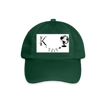« K » Nom personnalisé Impression de voyage - Casquette classique - vert bouteille - Devant