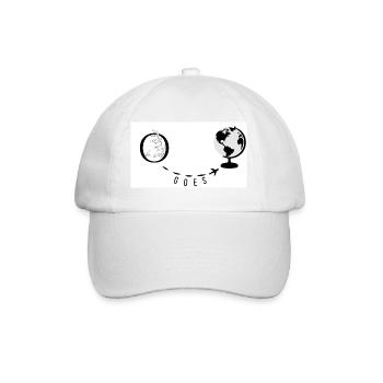 "O" Personalized Name Travel Print - Baseball Cap - white/white - Front