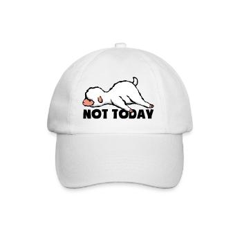 Pas aujourd’hui - Fatigué et paresseux - Agneau - Mouton - Casquette classique - blanc/blanc - Devant