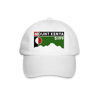Mount Kenya Hike Trekking Climbing Gift - Baseball Cap - white/white - Front