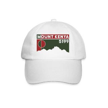 Mount Kenya Hike Trekking Climbing Gift - Baseball Cap - white/white - Front