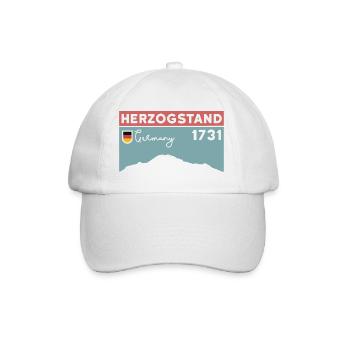 Herzogstand, Mountain, Hiking, Hike, Ridge Walk - Baseball Cap - white/white - Front