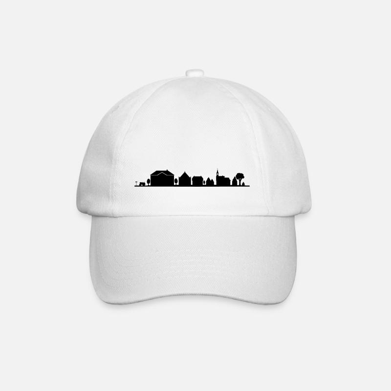 Dein Dorf - Deine Skyline - Baseballkappe - Weiß/Weiß