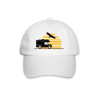 CAMPER BUS Camper Car Sun - Baseball Cap - white/white - Front