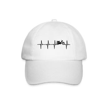 Cyclomoteur scooter heartbeat cyclomoteur - Casquette classique - blanc/blanc - Devant