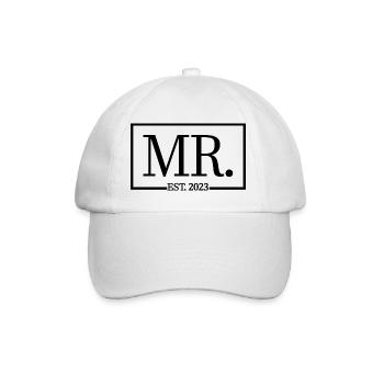 2023 Fiançailles pour la fête de mariage du marié - Casquette classique - blanc/blanc - Devant