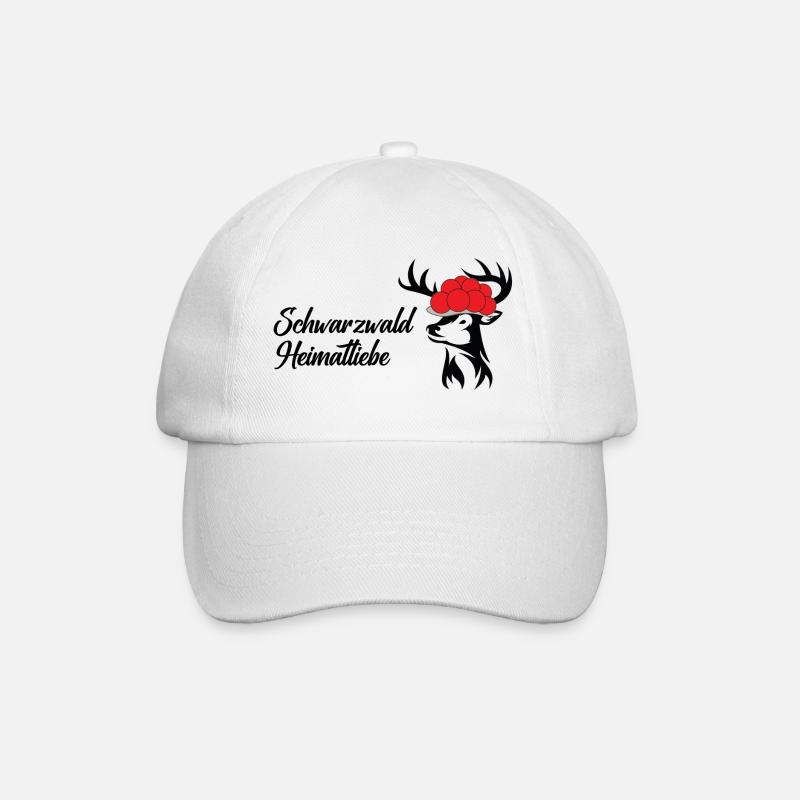 Schwarzwald Heimatliebe Tasse Sticker Textilien - Baseballkappe - Weiß/Weiß