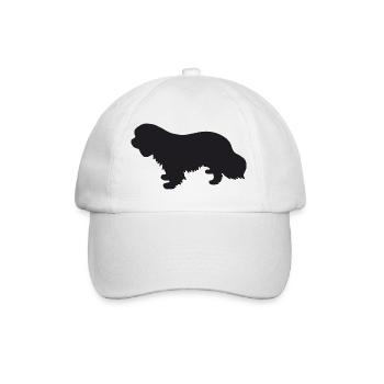 Cavalier King Charles Spaniel Silhouette - Baseballkappe - Weiß/Weiß - Vorne
