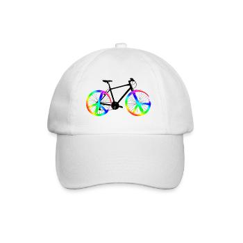 Peace bike - Baseball Cap - white/white - Front