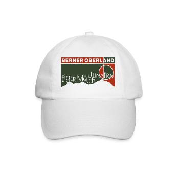 Eiger Mönch Jungfrau Jungfraujoch Berner Oberland - Baseballkappe - Weiß/Weiß - Vorne