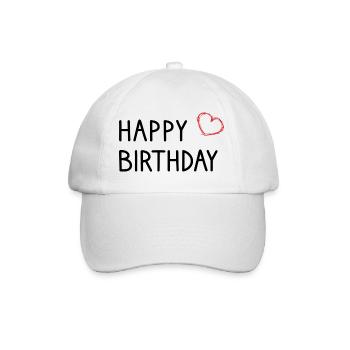 ANNIVERSAIRE. HAPPY BIRTHDAY. JOYEUX ANNIVERSAIRE. - Casquette classique - blanc/blanc - Devant