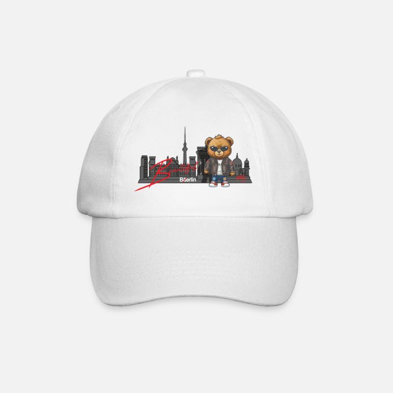 Berlin Bär Stadt - Baseballkappe - Weiß/Weiß