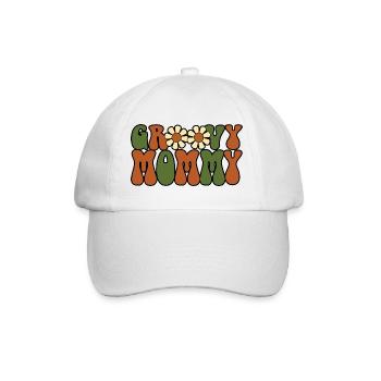 Retro Groovy Mommy Matching Family Baby Shower - Casquette classique - blanc/blanc - Devant
