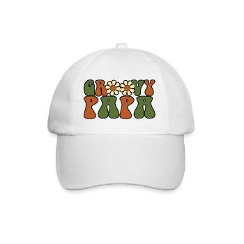 Retro Groovy Papa Matching Family Baby Shower - Casquette classique - blanc/blanc - Devant